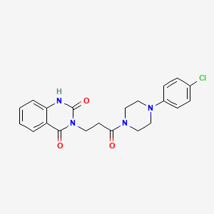 molecular formula C21H21ClN4O3 B2631772 3-{3-[4-(4-chlorophenyl)piperazin-1-yl]-3-oxopropyl}quinazoline-2,4(1H,3H)-dione CAS No. 896372-87-5