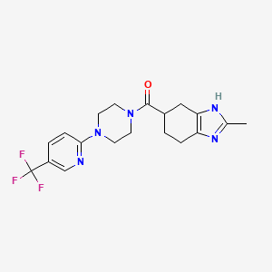 (2-methyl-4,5,6,7-tetrahydro-1H-benzo[d]imidazol-5-yl)(4-(5-(trifluoromethyl)pyridin-2-yl)piperazin-1-yl)methanone