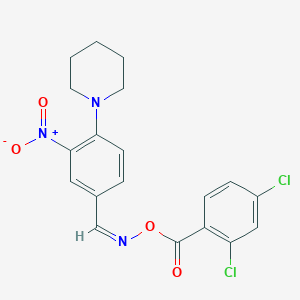 N-[(2,4-dichlorobenzoyl)oxy]-N-[(Z)-(3-nitro-4-piperidinophenyl)methylidene]amine