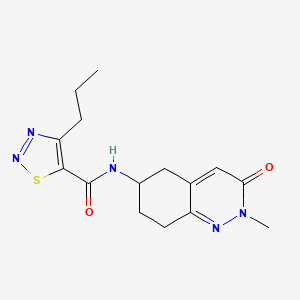 molecular formula C15H19N5O2S B2631788 N-(2-methyl-3-oxo-2,3,5,6,7,8-hexahydrocinnolin-6-yl)-4-propyl-1,2,3-thiadiazole-5-carboxamide CAS No. 1904305-71-0