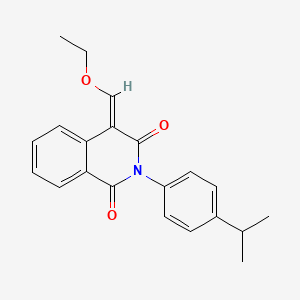 molecular formula C21H21NO3 B2631789 4-(乙氧亚甲基)-2-[4-(丙-2-基)苯基]-1,2,3,4-四氢异喹啉-1,3-二酮 CAS No. 565168-52-7