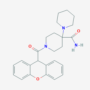 molecular formula C25H29N3O3 B263179 1'-(9H-xanthen-9-ylcarbonyl)-1,4'-bipiperidine-4'-carboxamide 