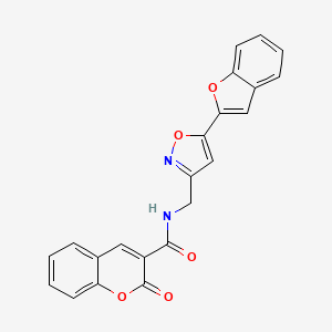 N-((5-(benzofuran-2-yl)isoxazol-3-yl)methyl)-2-oxo-2H-chromene-3-carboxamide