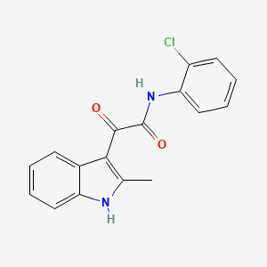 molecular formula C17H13ClN2O2 B2631799 N-(2-氯苯基)-2-(2-甲基-1H-吲哚-3-基)-2-氧代乙酰胺 CAS No. 852369-19-8