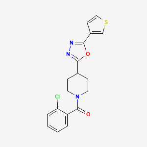 (2-Chlorophenyl)(4-(5-(thiophen-3-yl)-1,3,4-oxadiazol-2-yl)piperidin-1-yl)methanone