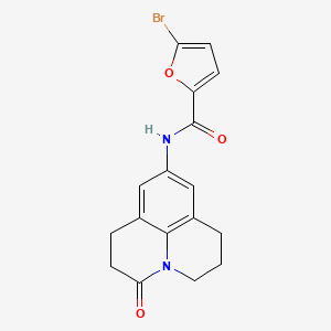 5-bromo-N-(3-oxo-1,2,3,5,6,7-hexahydropyrido[3,2,1-ij]quinolin-9-yl)furan-2-carboxamide