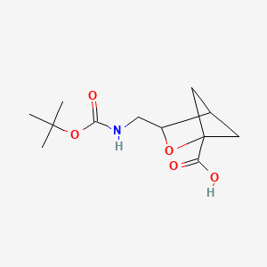 3-[[(2-Methylpropan-2-yl)oxycarbonylamino]methyl]-2-oxabicyclo[2.1.1]hexane-1-carboxylic acid