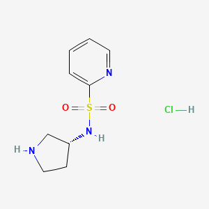 molecular formula C9H14ClN3O2S B2631808 (R)-N-(Pyrrolidin-3-yl)pyridine-2-sulfonamide hydrochloride CAS No. 1353997-92-8