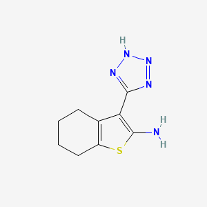 molecular formula C9H11N5S B2631809 [3-(1H-四唑-5-基)-4,5,6,7-四氢-1-苯并噻吩-2-基]胺 CAS No. 117562-90-0