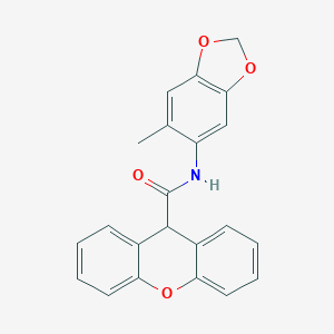 molecular formula C22H17NO4 B263181 N-(6-methyl-1,3-benzodioxol-5-yl)-9H-xanthene-9-carboxamide 