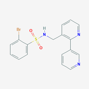 N-([2,3'-bipyridin]-3-ylmethyl)-2-bromobenzenesulfonamide