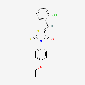 (5Z)-5-[(2-chlorophenyl)methylidene]-3-(4-ethoxyphenyl)-2-sulfanylidene-1,3-thiazolidin-4-one