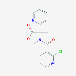 molecular formula C16H16ClN3O3 B2631828 methyl 2-[1-(2-chloropyridin-3-yl)-N-methylformamido]-2-(pyridin-2-yl)propanoate CAS No. 1445722-79-1