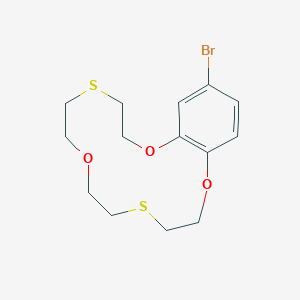 molecular formula C14H19BrO3S2 B2631829 17-Bromo-2,8,14-trioxa-5,11-dithiabicyclo[13.4.0]nonadeca-1(15),16,18-triene CAS No. 163272-27-3