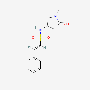 molecular formula C14H18N2O3S B2631832 (E)-N-(1-methyl-5-oxopyrrolidin-3-yl)-2-(p-tolyl)ethenesulfonamide CAS No. 1252562-87-0