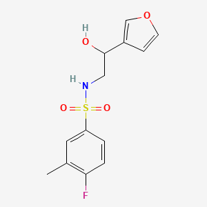 4-fluoro-N-(2-(furan-3-yl)-2-hydroxyethyl)-3-methylbenzenesulfonamide