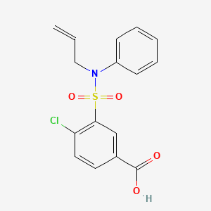 molecular formula C16H14ClNO4S B2631846 4-Chloro-3-[phenyl(prop-2-en-1-yl)sulfamoyl]benzoic acid CAS No. 522624-48-2