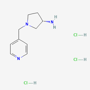 molecular formula C10H18Cl3N3 B2631872 (S)-1-(Pyridin-4-ylmethyl)pyrrolidin-3-amine trihydrochloride CAS No. 169452-30-6