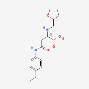 molecular formula C17H24N2O4 B2631877 4-(4-乙基苯胺基)-4-氧代-2-(氧杂环丁烷-2-基甲基氨基)丁酸 CAS No. 1026781-77-0