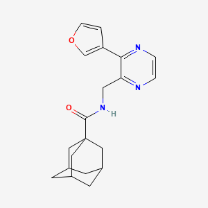 molecular formula C20H23N3O2 B2631879 (3r,5r,7r)-N-((3-(furan-3-yl)pyrazin-2-yl)methyl)adamantane-1-carboxamide CAS No. 2034394-89-1