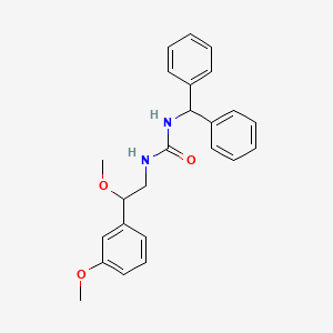 molecular formula C24H26N2O3 B2631882 1-苯甲酰基-3-(2-甲氧基-2-(3-甲氧基苯基)乙基)脲 CAS No. 1797900-17-4