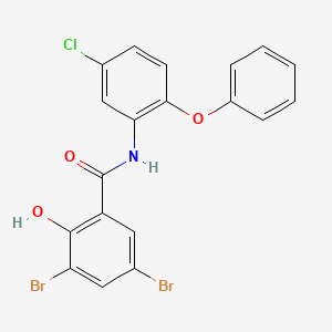 molecular formula C19H12Br2ClNO3 B2631887 3,5-dibromo-N-(5-chloro-2-phenoxyphenyl)-2-hydroxybenzamide CAS No. 2247108-56-9