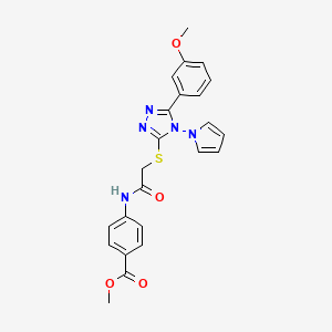 methyl 4-[({[5-(3-methoxyphenyl)-4-(1H-pyrrol-1-yl)-4H-1,2,4-triazol-3-yl]sulfanyl}acetyl)amino]benzoate
