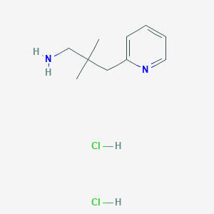 molecular formula C10H18Cl2N2 B2631889 2,2-Dimethyl-3-(pyridin-2-yl)propan-1-amine dihydrochloride CAS No. 1439902-50-7