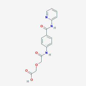 molecular formula C16H15N3O5 B263189 [2-Oxo-2-({4-[(pyridin-2-ylamino)carbonyl]phenyl}amino)ethoxy]acetic acid 
