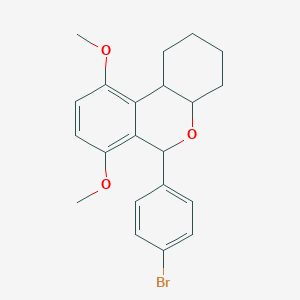 molecular formula C21H23BrO3 B263190 6-(4-bromophenyl)-7,10-dimethoxy-2,3,4,4a,6,10b-hexahydro-1H-benzo[c]chromene 