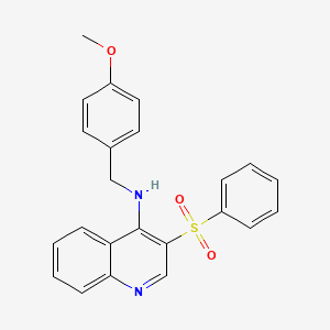 3-(benzenesulfonyl)-N-[(4-methoxyphenyl)methyl]quinolin-4-amine