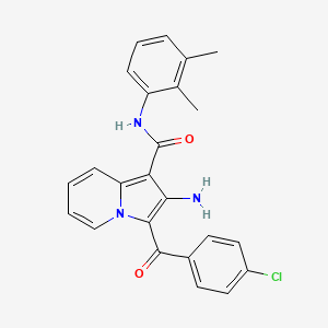 molecular formula C24H20ClN3O2 B2631913 2-氨基-3-(4-氯苯甲酰基)-N-(2,3-二甲苯基)吲哚并嗪-1-甲酰胺 CAS No. 898453-09-3