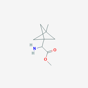 molecular formula C9H15NO2 B2631917 Methyl 2-amino-2-(3-methyl-1-bicyclo[1.1.1]pentanyl)acetate CAS No. 2287263-35-6