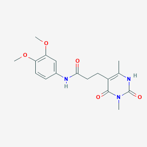 molecular formula C17H21N3O5 B2631920 N-(3,4-dimethoxyphenyl)-3-(3,6-dimethyl-2,4-dioxo-1,2,3,4-tetrahydropyrimidin-5-yl)propanamide CAS No. 1105226-21-8