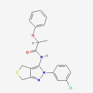 N-(2-(3-chlorophenyl)-4,6-dihydro-2H-thieno[3,4-c]pyrazol-3-yl)-2-phenoxypropanamide