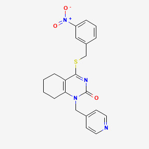 4-((3-nitrobenzyl)thio)-1-(pyridin-4-ylmethyl)-5,6,7,8-tetrahydroquinazolin-2(1H)-one