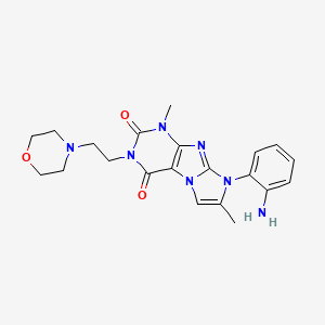 8-(2-aminophenyl)-1,7-dimethyl-3-(2-morpholinoethyl)-1H-imidazo[2,1-f]purine-2,4(3H,8H)-dione