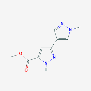 molecular formula C9H10N4O2 B2631939 methyl 1'-methyl-1H,1'H-3,4'-bipyrazole-5-carboxylate CAS No. 2230188-49-3