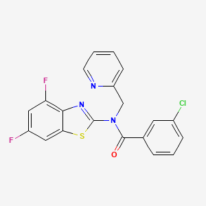 3-chloro-N-(4,6-difluorobenzo[d]thiazol-2-yl)-N-(pyridin-2-ylmethyl)benzamide