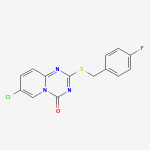 7-Chloro-2-[(4-fluorophenyl)methylsulfanyl]pyrido[1,2-a][1,3,5]triazin-4-one