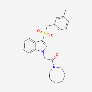 1-(2-azepan-1-yl-2-oxoethyl)-3-[(3-methylbenzyl)sulfonyl]-1H-indole