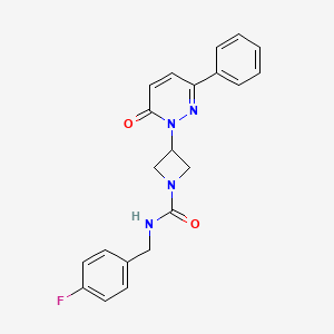 N-[(4-Fluorophenyl)methyl]-3-(6-oxo-3-phenylpyridazin-1-yl)azetidine-1-carboxamide
