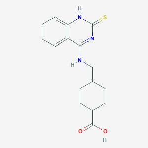 molecular formula C16H19N3O2S B2631972 4-(((2-硫代-1,2-二氢喹唑啉-4-基)氨基)甲基)环己烷羧酸 CAS No. 688354-44-1