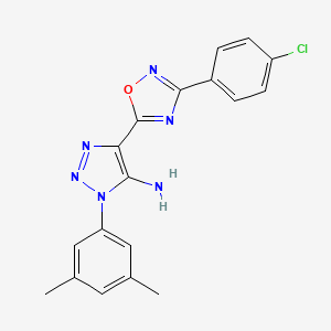 4-[3-(4-chlorophenyl)-1,2,4-oxadiazol-5-yl]-1-(3,5-dimethylphenyl)-1H-1,2,3-triazol-5-amine