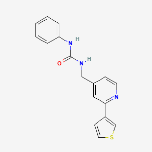 1-Phenyl-3-((2-(thiophen-3-yl)pyridin-4-yl)methyl)urea
