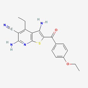 3,6-Diamino-2-(4-ethoxybenzoyl)-4-ethylthieno[2,3-b]pyridine-5-carbonitrile