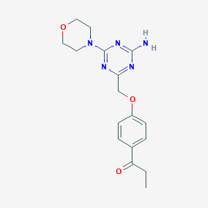 1-{4-[(4-Amino-6-morpholino-1,3,5-triazin-2-yl)methoxy]phenyl}-1-propanone