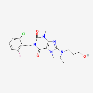 3-(2-chloro-6-fluorobenzyl)-8-(3-hydroxypropyl)-1,7-dimethyl-1H-imidazo[2,1-f]purine-2,4(3H,8H)-dione