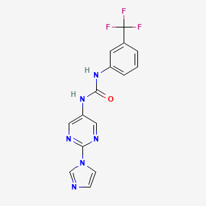 1-(2-(1H-imidazol-1-yl)pyrimidin-5-yl)-3-(3-(trifluoromethyl)phenyl)urea