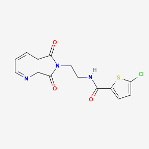 molecular formula C14H10ClN3O3S B2632008 5-chloro-N-(2-(5,7-dioxo-5H-pyrrolo[3,4-b]pyridin-6(7H)-yl)ethyl)thiophene-2-carboxamide CAS No. 2034589-11-0